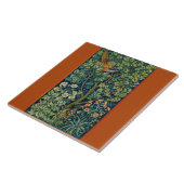 木の中のキジ鳥(ウィリアム・モリス著) タイル (側面)