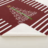 木の中のクリスマスのかわいい赤と白の精神 シェルパブランケット (3/4)