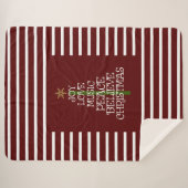 木の中のクリスマスのかわいい赤と白の精神 シェルパブランケット (正面(横))