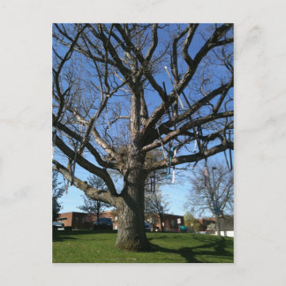 木の中のスキー ポストカード