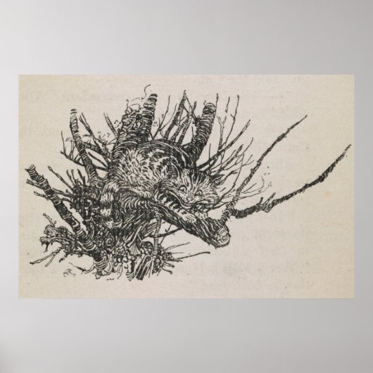 木の中のチェシャ猫アーサー・ラッカム ポスター (正面)