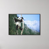 木の中のパンダ包まれた キャンバスプリント (正面)