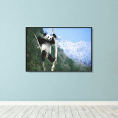 木の中のパンダ包まれた キャンバスプリント (インサイチュ (ウッドフロア))