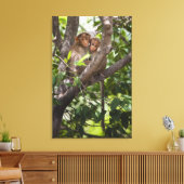 木の中の二匹のサル キャンバスプリント (インサイチュ (リビング))
