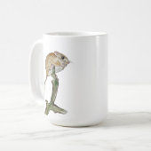 木の中の写実的な水彩のねずみ コーヒーマグカップ (正面左)