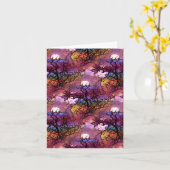 木の中の月….. カード (黄色い花)