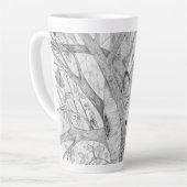 木の中の猫 カフェラテマグ (左アングル)