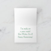 木の中の男と女の(鳥)ショウジョウコウカンチョウ カード (内部)