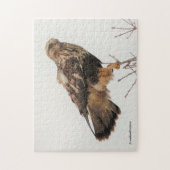 木の中の脚の荒い鷹 ジグソーパズル (縦)