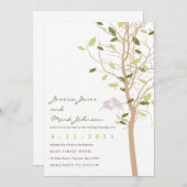 木の中の鳥と葉の数 招待状 (正面/裏面)