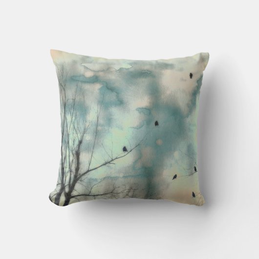 木の中の鳥 クッション (正面)