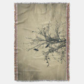 木の中の鳥 –  スローブランケット (正面縦)