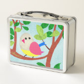 木の中の鳥 メタルランチボックス (裏面)