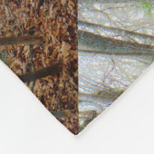 木の中の鹿 フリースブランケット (角)