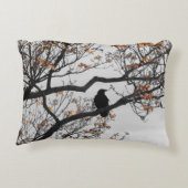 木の中の黒い鳥 アクセントクッション (裏面)