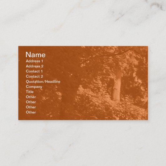 木の中 – オレンジ 名刺 (正面)