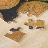 木の丸太の新しい切り取りスタック ジグソーパズル (側面)