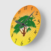 木の丸時計 ラウンド壁時計 (傾斜)