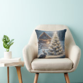 木の付いたクリスマス白熱［赤熱］光を放つウサギ クッション (椅子)