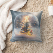 木の付いた魔法のクリスマススノーグ白熱［赤熱］光を放つローブ クッション (ブランケット)