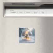 木の付いた魔法のクリスマススノーグ白熱［赤熱］光を放つローブ マグネット (インサイチュ (食洗機))