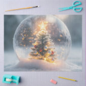 木の付いた魔法のクリスマススノーグ白熱［赤熱］光を放つローブ 薄葉紙 (クラフト)