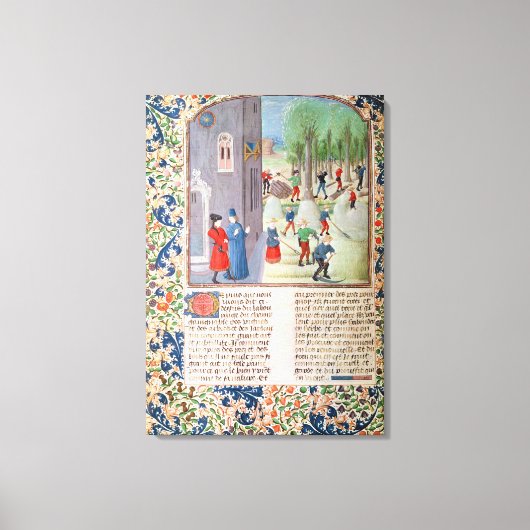 木の伐採と収穫 キャンバスプリント (正面)