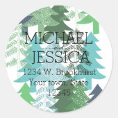 木の住パーソナライズされた所 ラウンドシール (正面)