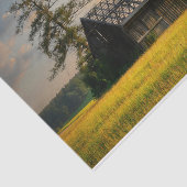 『木の保護半分完成した納屋』 薄葉紙 (詳細)