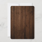 木の光で輝素朴く木結婚 招待状 (裏面)