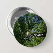 木の光を通す前向き陽光の希望 缶バッジ (正面&裏面)