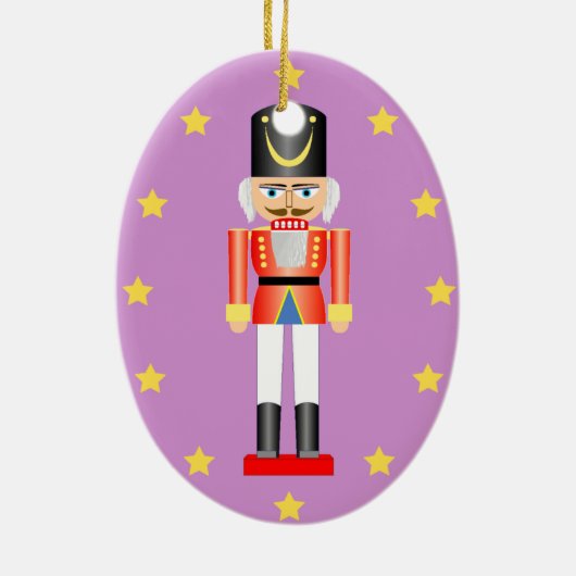 木の兵士のクリスマスのオーナメント2 セラミックオーナメント (裏面)