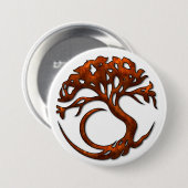木の円1ボタン 缶バッジ (正面&裏面)
