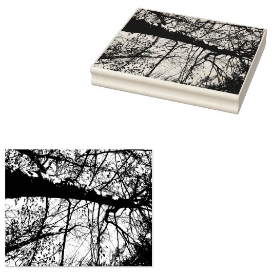 木の写真のゴム印 ラバースタンプ (押印)