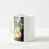 木の写真の梨 コーヒーマグカップ (正面左)