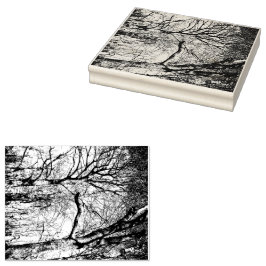 木の写真ゴム印 ラバースタンプ