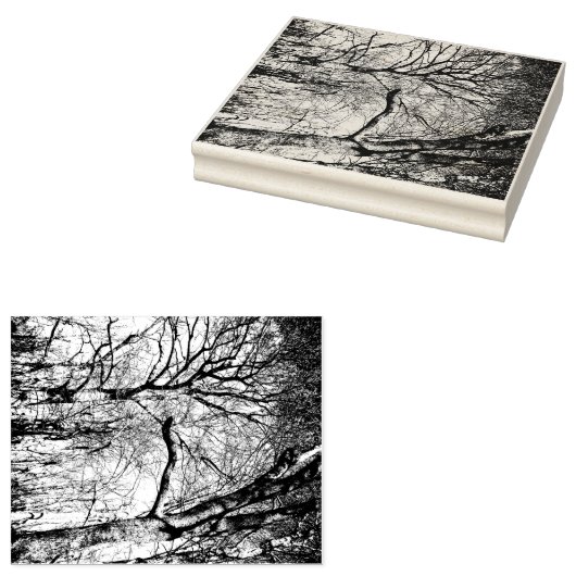 木の写真ゴム印 ラバースタンプ (押印)