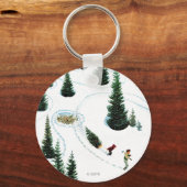 木の切り倒し キーホルダー (正面)