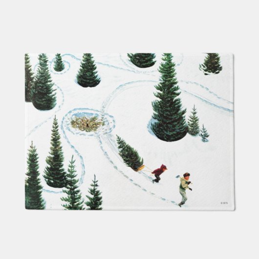 木の切り倒し ドアマット (正面)