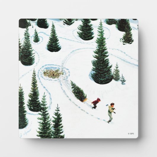 木の切り倒し フォトプラーク (正面)