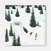 木の切り倒し マグネット (正面)