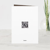 木の切り株にコーヒーのマグを蒸す記念日 カード (裏面)