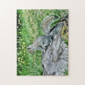 木の切り株のリス ジグソーパズル (縦)