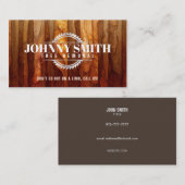 木の切り株の削除スローガンビジネスカード 名刺 (正面/裏面)