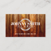 木の切り株の削除スローガンビジネスカード 名刺 (正面)