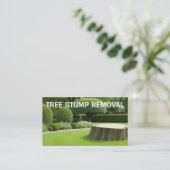 木の切り株の研磨名刺 名刺 (スタンド正面)