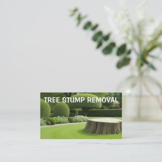 木の切り株の研磨名刺 名刺 (スタンド正面)