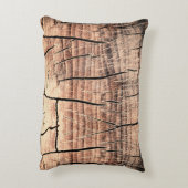 木の切り株の背景、年齢、年齢、年齢  アクセントクッション (裏面(縦))