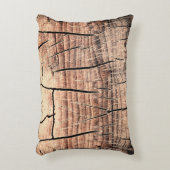 木の切り株の背景、年齢、年齢、年齢  アクセントクッション (正面(垂直))