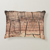 木の切り株の背景、年齢、年齢、年齢  アクセントクッション (裏面)